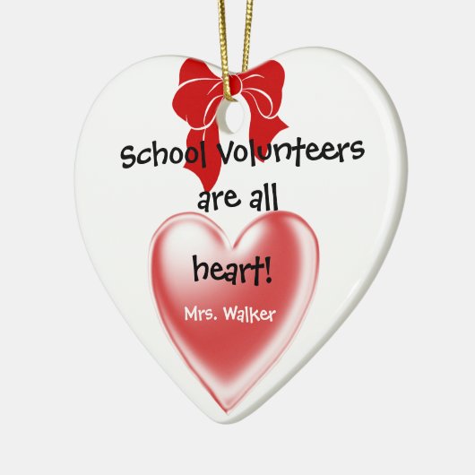 Kerstversiering schoolvrijwilliger keramisch ornament (Links)