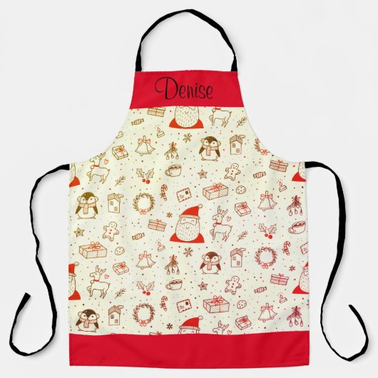 kerstversiering schort (Voorkant)