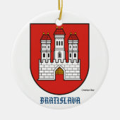 kerstversiering Slowakije Bratislava Keramisch Ornament (Voorkant)