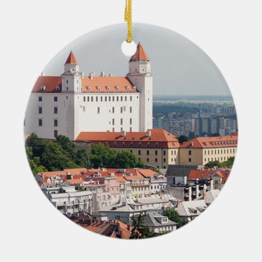 kerstversiering Slowakije Bratislava Keramisch Ornament (Achterkant)