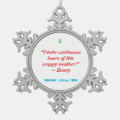 Kerstversiering - sneeuwvlok tin sneeuwvlok ornament (Voorkant)