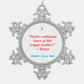 Kerstversiering - sneeuwvlok tin sneeuwvlok ornament