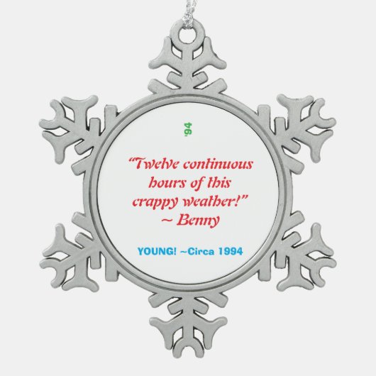 Kerstversiering - sneeuwvlok tin sneeuwvlok ornament (Voorkant)