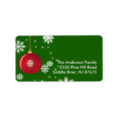 Kerstversiering Sneeuwvlokken Adreslabel Etiket (Voorkant)