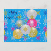 Kerstversiering & Sneeuwvlokken Feestdagenkaart (Voorkant)