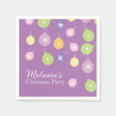 kerstversiering Snowflakes Violet Servet (Voorkant)