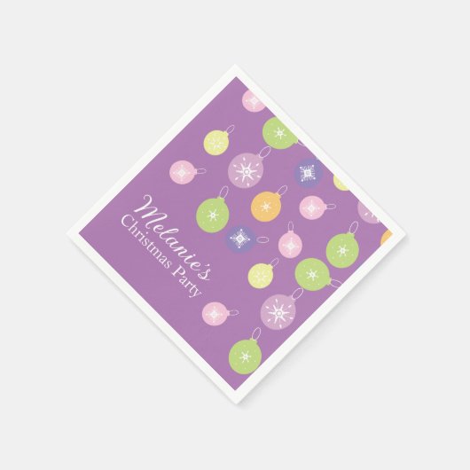 kerstversiering Snowflakes Violet Servet (Hoek)