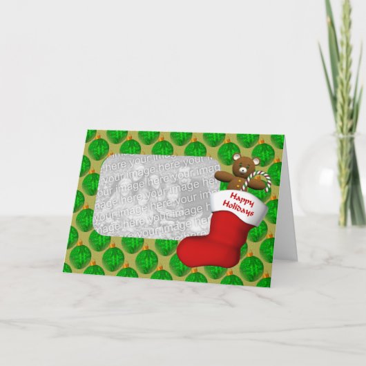 kerstversiering Spot Holiday Fotokaart Feestdagen Kaart (Voorkant)