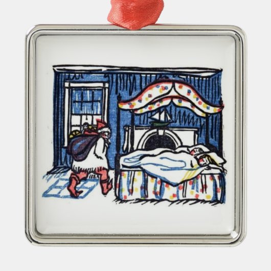 kerstversiering St Nicolas Metalen Ornament (Voorkant)