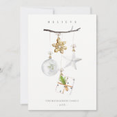 kerstversiering Star Cookie Chime Believe Feestdagenkaart (Voorkant)