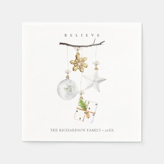 kerstversiering Star Cookie Chime Believe Servet (Voorkant)