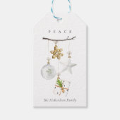 kerstversiering Star Cookie Chime Peace Cadeaulabel (Voorkant)