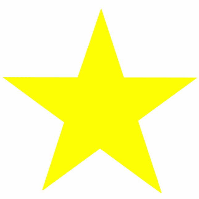 kerstversiering Star Yellow Fotobeeldje Ornament (Voorkant)
