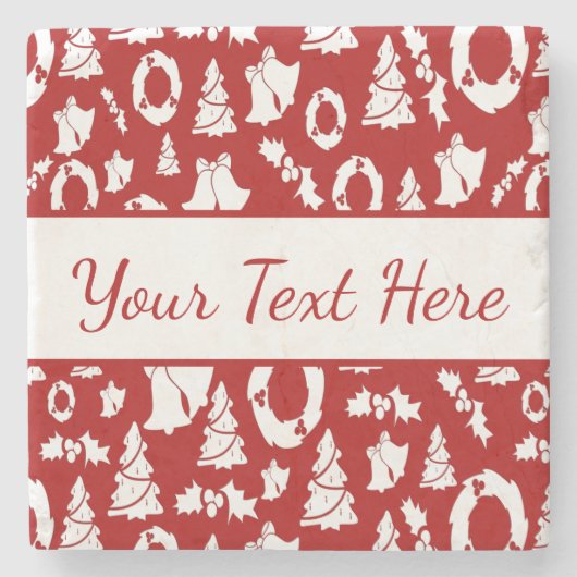 kerstversiering stenen onderzetter (Voorkant)