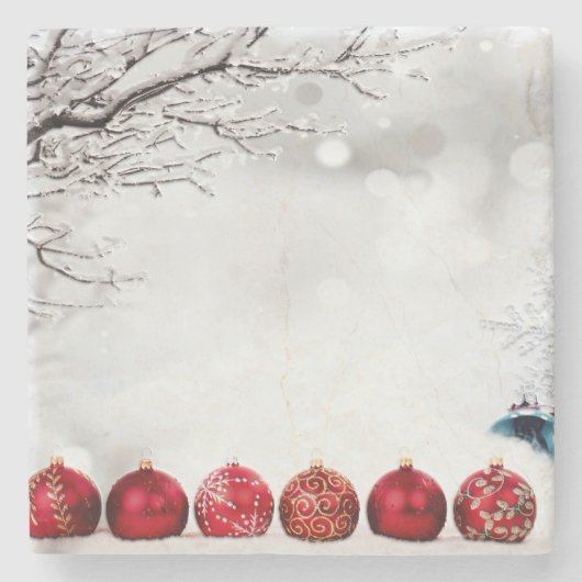 kerstversiering stenen onderzetter (Voorkant)