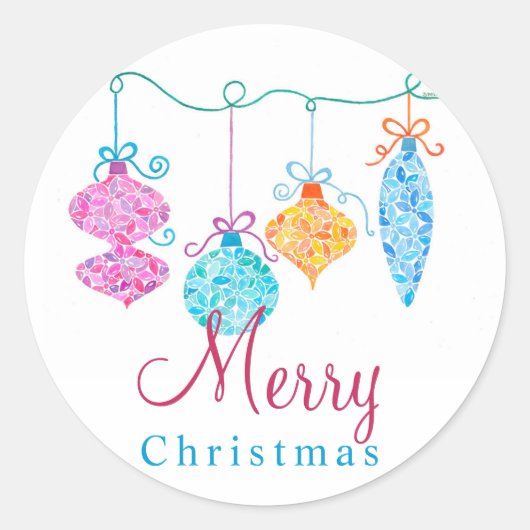 kerstversiering Sticker (Voorkant)