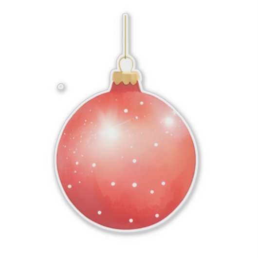 kerstversiering sticker (Voorkant)