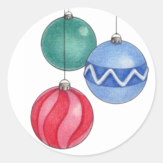 kerstversiering Sticker (Voorkant)