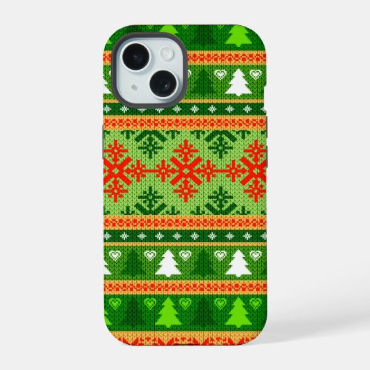 KERSTVERSIERING STIJL iPhone 15 CASE (Achterkant)