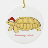 kerstversiering Sulcata Tortoise Keramisch Ornament (Voorkant)