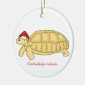 kerstversiering Sulcata Tortoise Keramisch Ornament (Links)