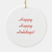 kerstversiering Sulcata Tortoise Keramisch Ornament (Achterkant)