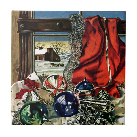 kerstversiering tegeltje (Voorkant)