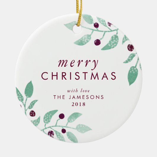 kerstversiering *The Lovely Merry* Keramisch Ornament (Voorkant)