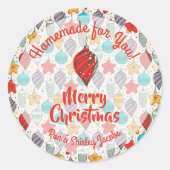 Kerstversiering Thuisgemaakte Eten Kerstbakken Ronde Sticker (Voorkant)