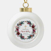 Kerstversiering tijdens de winter-Waterverf Keramische Bal Ornament (Voorkant)