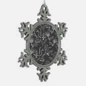 kerstversiering tin sneeuwvlok ornament (Links)