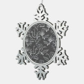 kerstversiering tin sneeuwvlok ornament (Rechts)