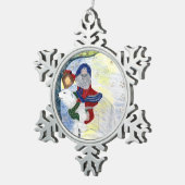 kerstversiering tin sneeuwvlok ornament (Rechts)