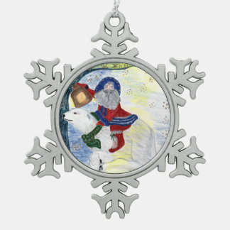 kerstversiering tin sneeuwvlok ornament