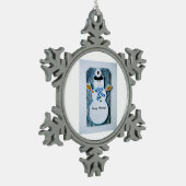 kerstversiering tin sneeuwvlok ornament (Links)