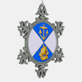 kerstversiering tin sneeuwvlok ornament (Links)