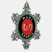 Kerstversiering tin sneeuwvlok ornament (Links)