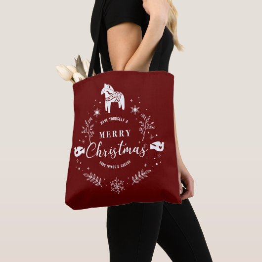 kerstversiering tote bag (Dichtbij)