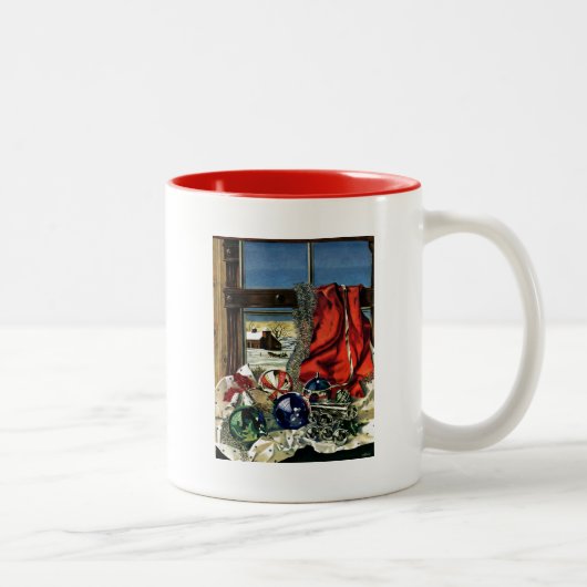 kerstversiering tweekleurige koffiemok (Rechts)