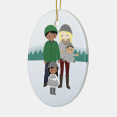 kerstversiering uit de bi-racal familie keramisch ornament (Links)