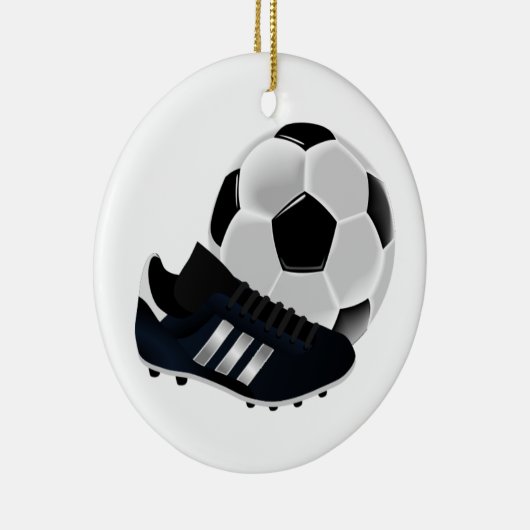 Kerstversiering uit de voetbalsport keramisch ornament (Rechts)