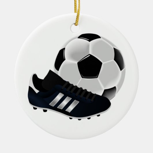 Kerstversiering uit de voetbalsport keramisch ornament (Voorkant)