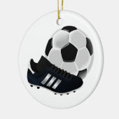 Kerstversiering uit de voetbalsport keramisch ornament (Links)