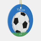Kerstversiering uit de voetbalsport keramisch ornament (Rechts)