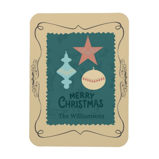 Kerstversiering uit het verleden magneet (Verticaal)