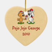 Kerstversiering uit Pommeren Keramisch Ornament (Achterkant)