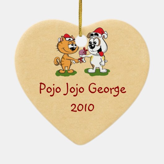 Kerstversiering uit Pommeren Keramisch Ornament (Achterkant)