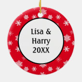 kerstversiering uit Spaghetti | Romantic Pun Keramisch Ornament (Achterkant)