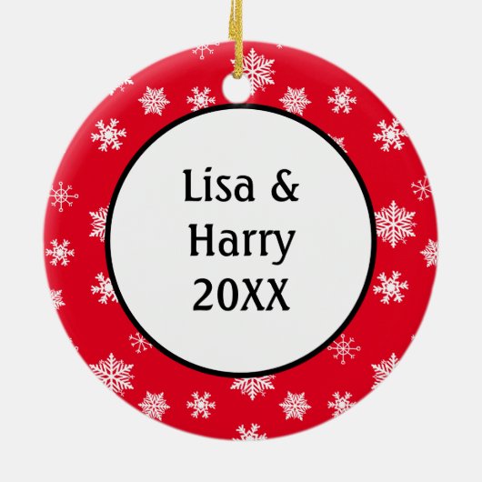 kerstversiering uit Spaghetti | Romantic Pun Keramisch Ornament (Achterkant)