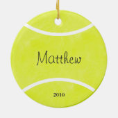 kerstversiering uit Tennis Ball Keramisch Ornament (Achterkant)